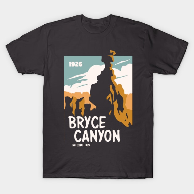 Utah Bryce Canyon National Park  Retro Vintage Design T-Shirt by Terrybogard97